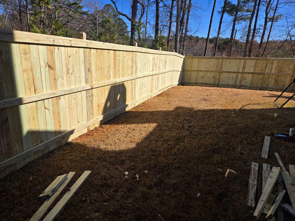 Fencing — Backyard privacy fence install